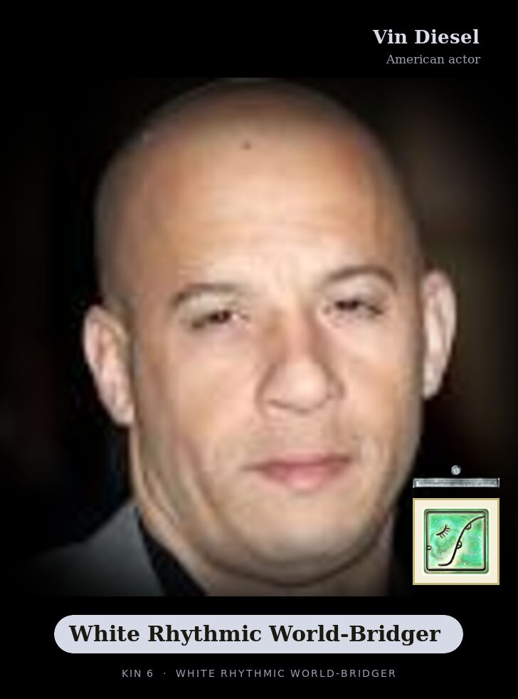 Vin Diesel - Kin 6 White Rhythmic World-Bridger