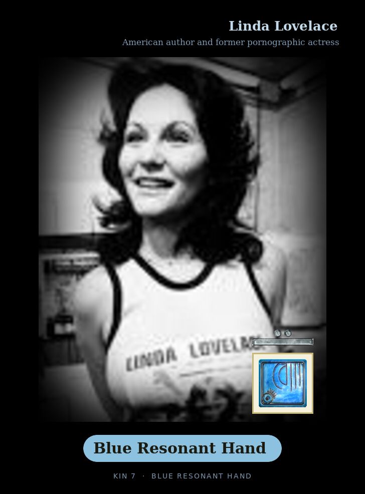Linda Lovelace - Kin 7 Blue Resonant Hand