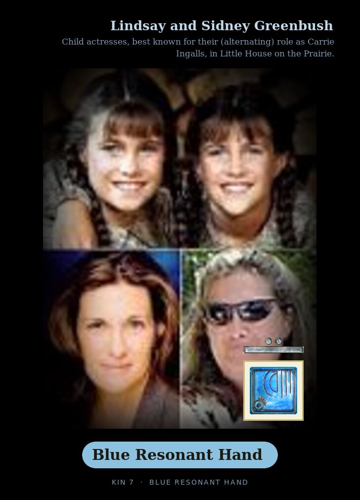 Lindsay and Sidney Greenbush - Kin 7 Blue Resonant Hand