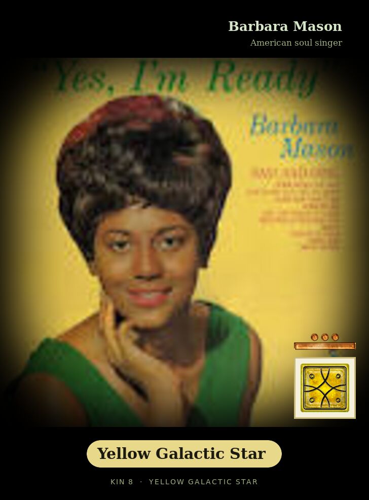 Barbara Mason - Kin 8 Yellow Galactic Star