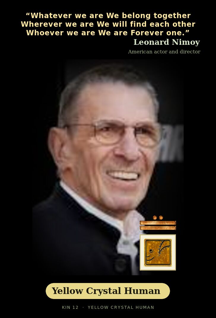 Leonard Nimoy · Yellow Crystal Human