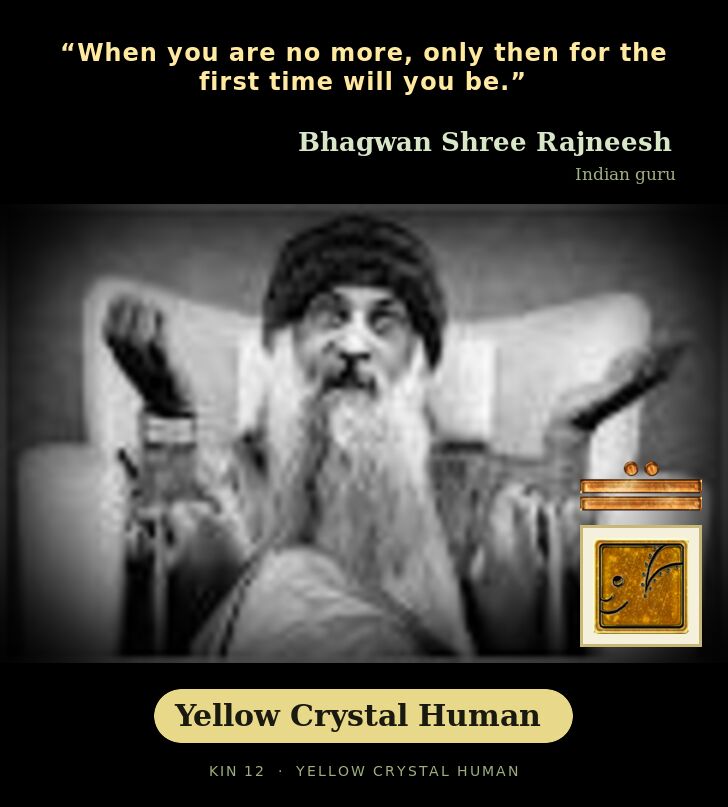 Bhagwan Shree Rajneesh · Yellow Crystal Human