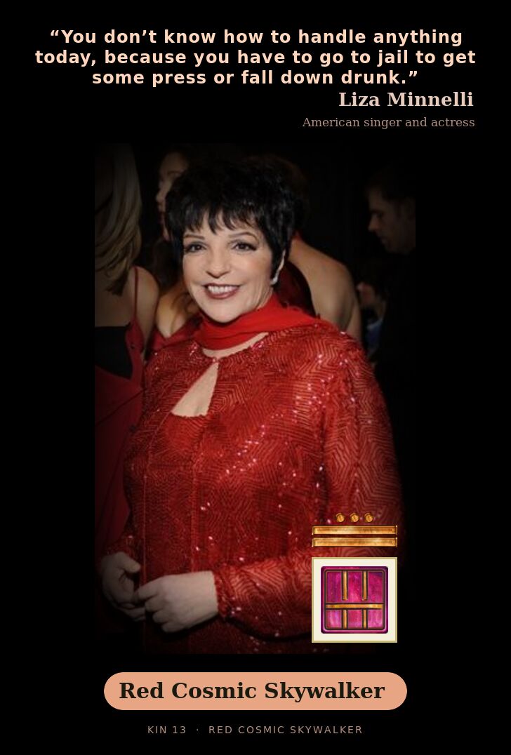Liza Minnelli · Red Cosmic Skywalker