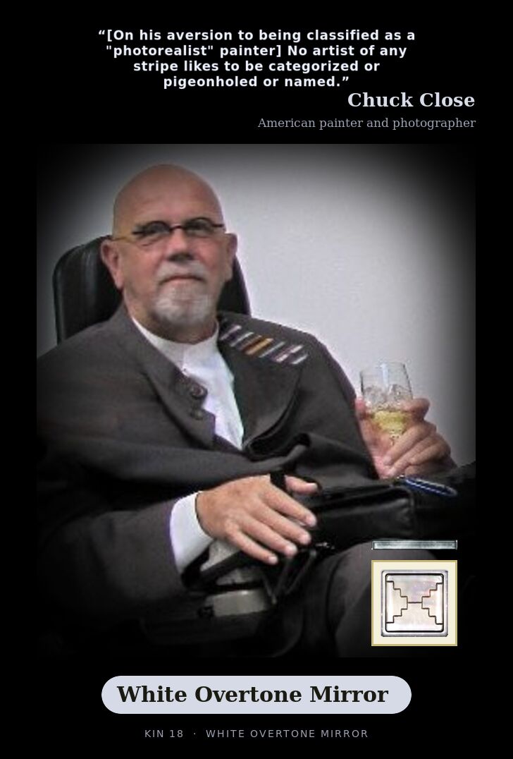 Chuck Close · White Overtone Mirror