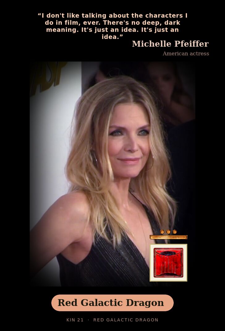 Michelle Pfeiffer · Red Galactic Dragon
