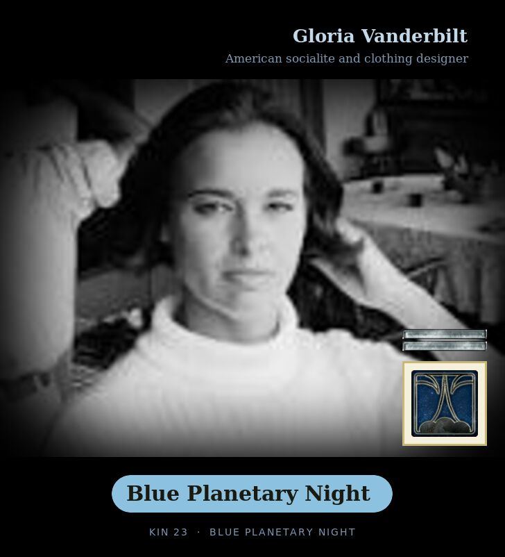 Gloria Vanderbilt · Blue Planetary Night