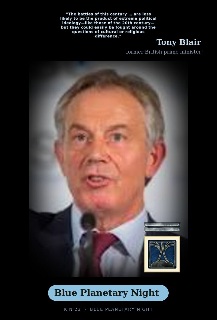 Tony Blair · Blue Planetary Night