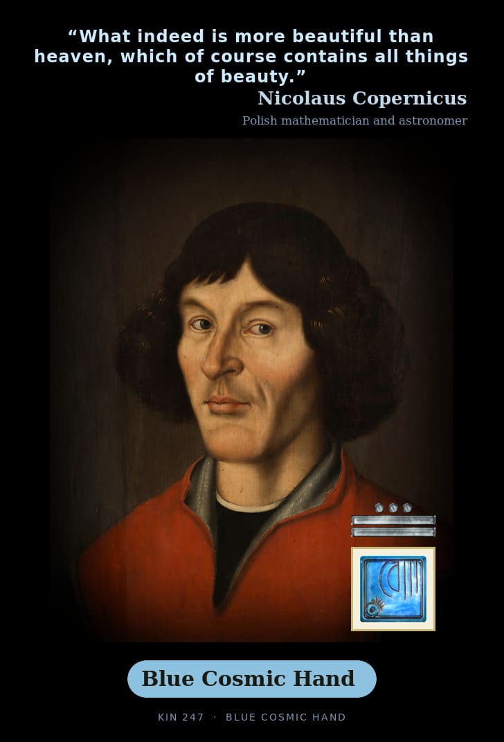 Nicolaus Copernicus · Blue Cosmic Hand