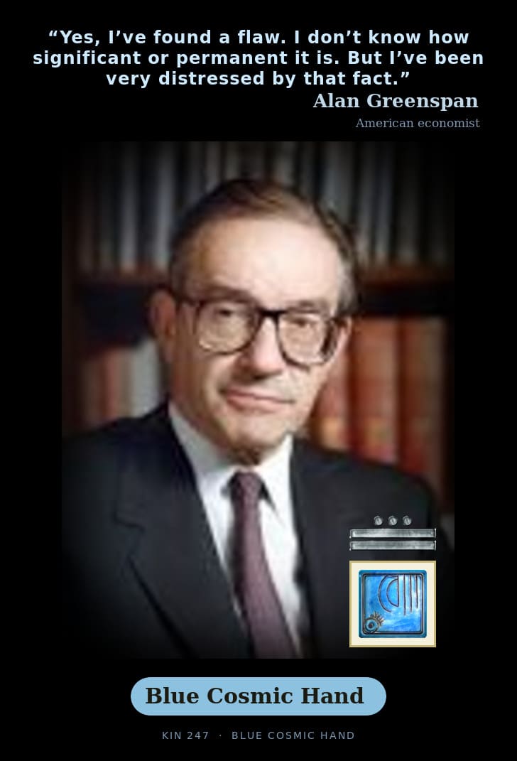 Alan Greenspan · Blue Cosmic Hand
