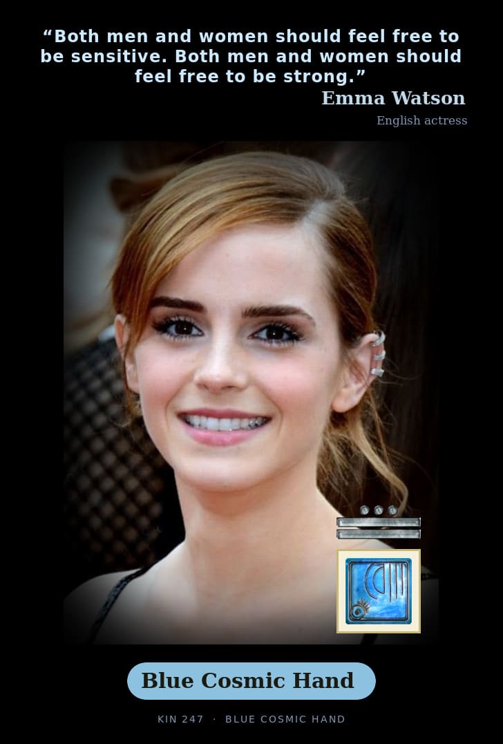 Emma Watson · Blue Cosmic Hand