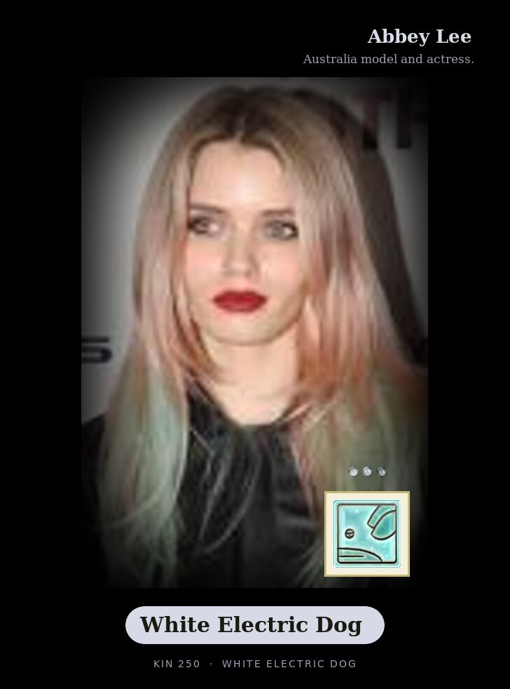 Abbey Lee · White Electric Dog