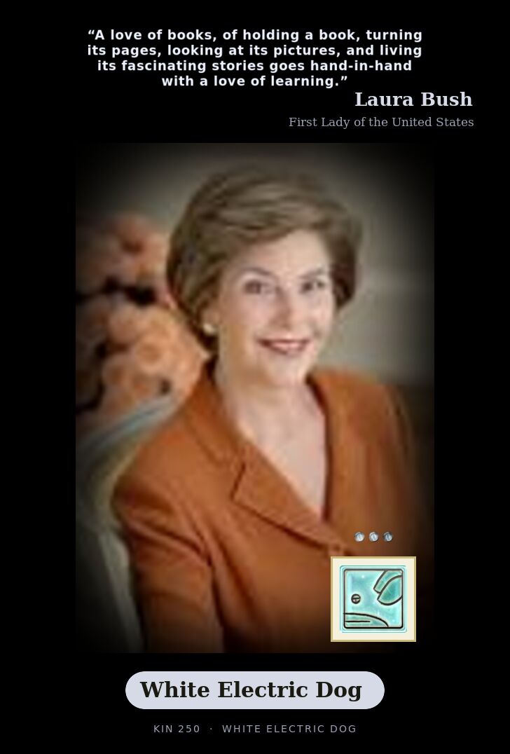Laura Bush · White Electric Dog