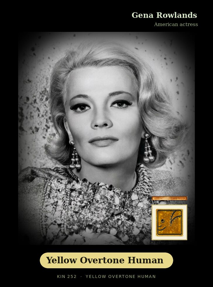 Gena Rowlands · Yellow Overtone Human