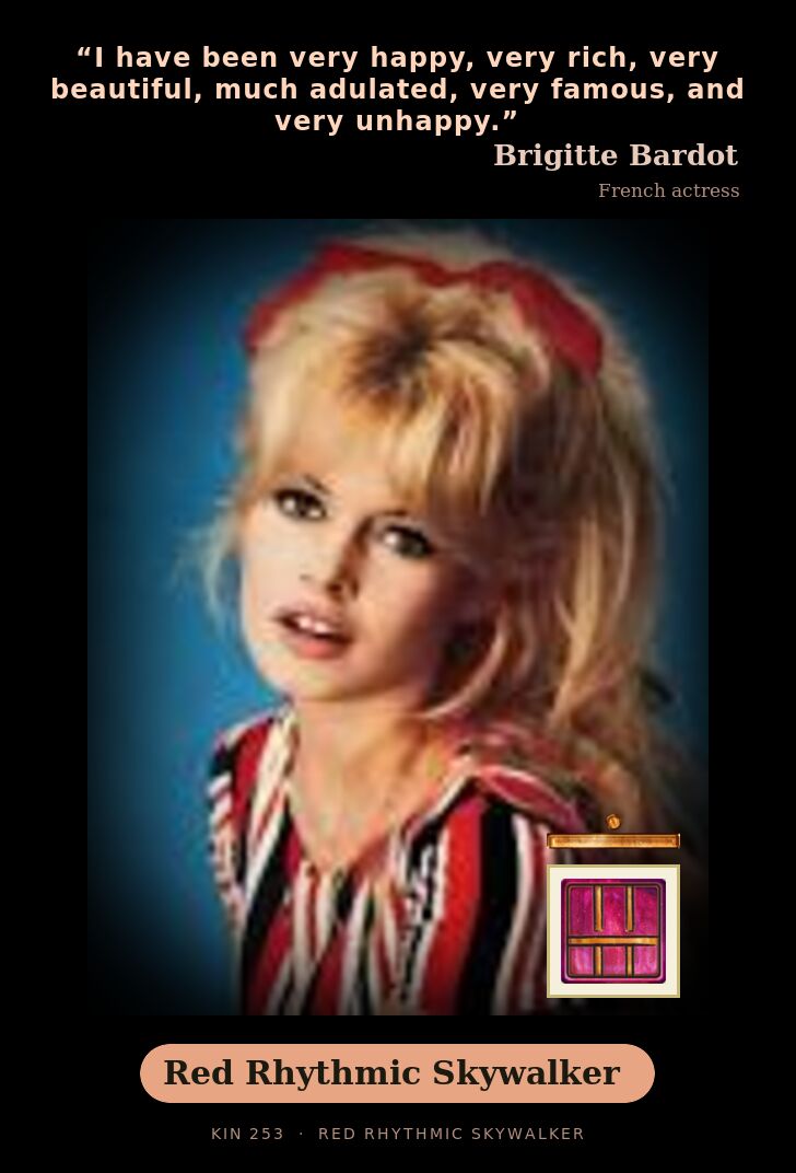 Brigitte Bardot · Red Rhythmic Skywalker