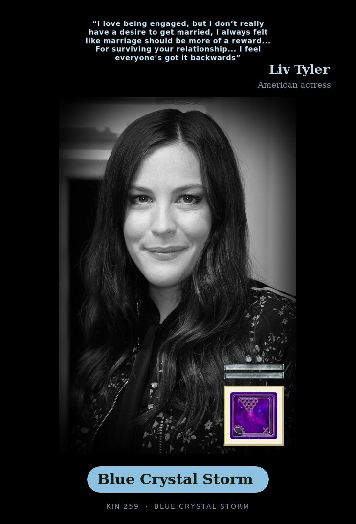 Liv Tyler · Blue Crystal Storm