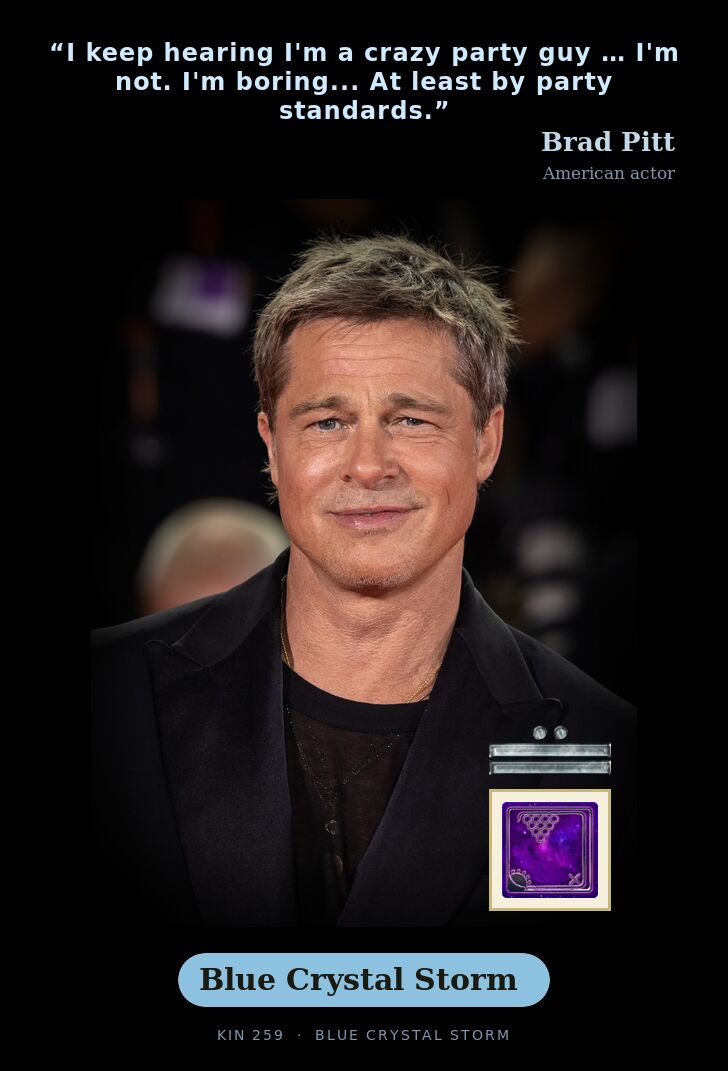 Brad Pitt · Blue Crystal Storm