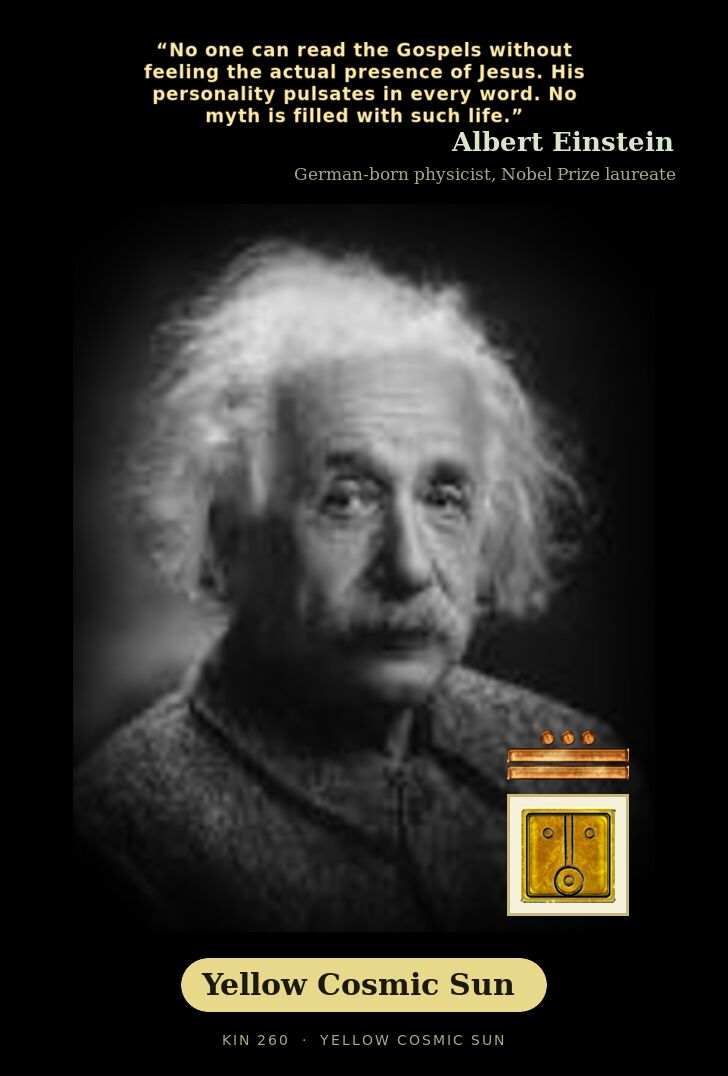 Albert Einstein · Yellow Cosmic Sun