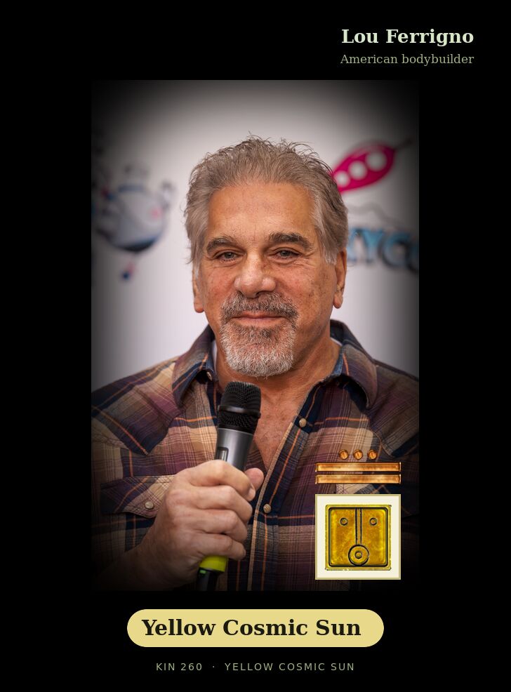 Lou Ferrigno · Yellow Cosmic Sun