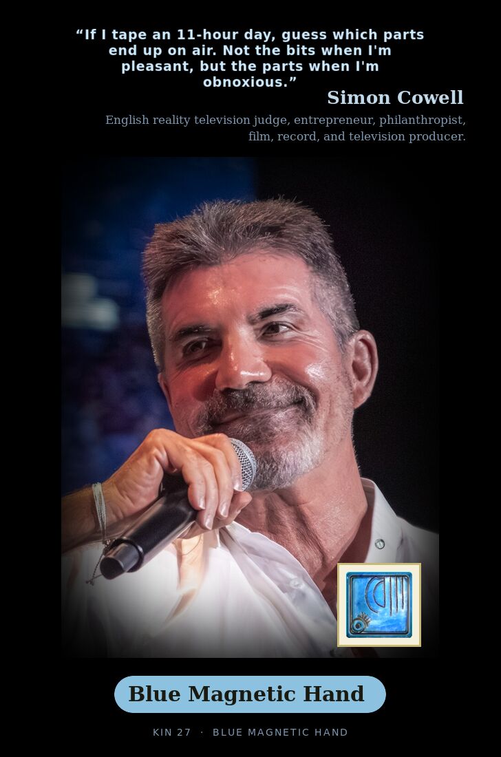 Simon Cowell · Blue Magnetic Hand