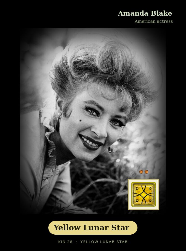 Amanda Blake · Yellow Lunar Star