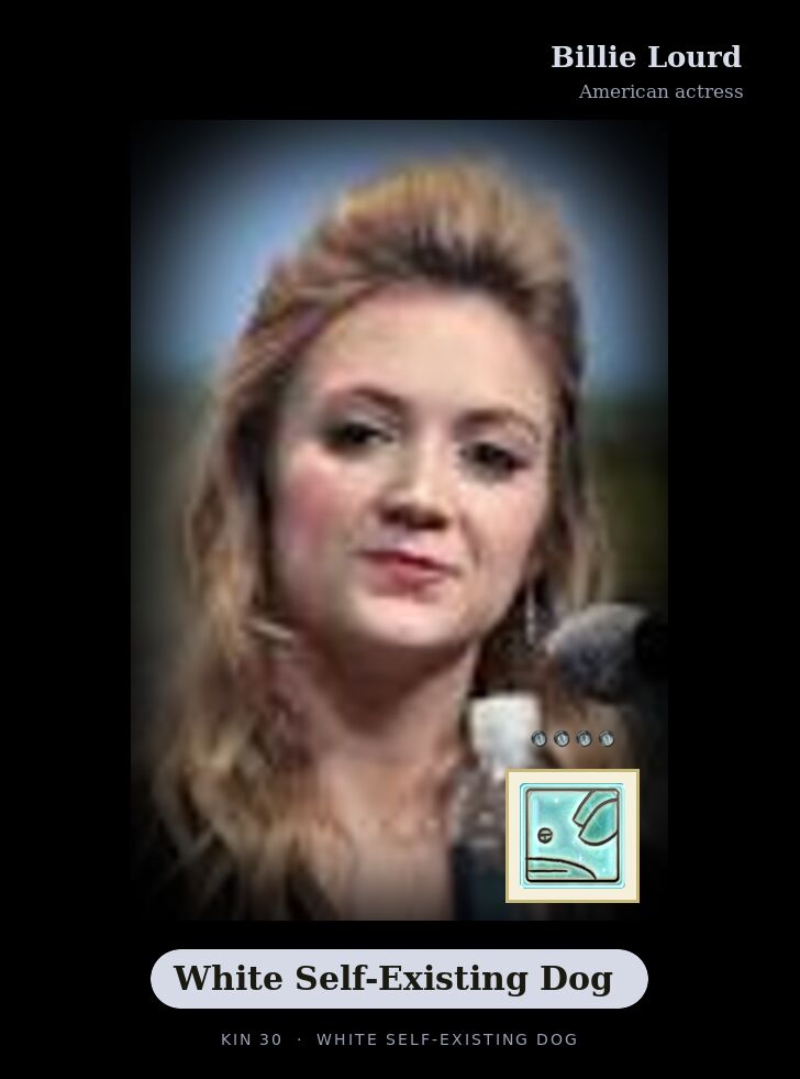 Billie Lourd · White Self-Existing Dog