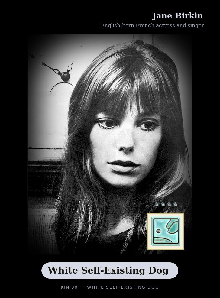 Jane Birkin · White Self-Existing Dog