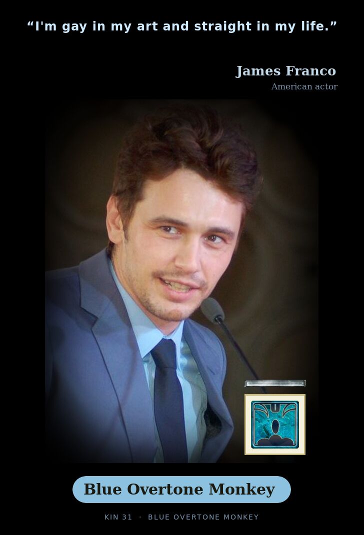 James Franco · Blue Overtone Monkey