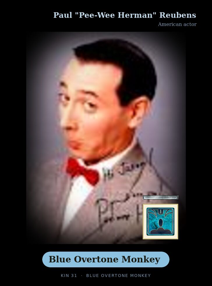 Paul "Pee-Wee Herman" Reubens · Blue Overtone Monkey