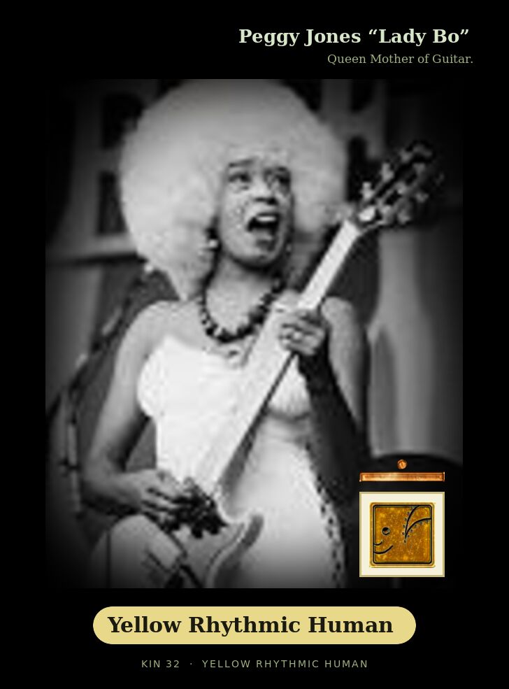 Peggy Jones “Lady Bo” · Yellow Rhythmic Human