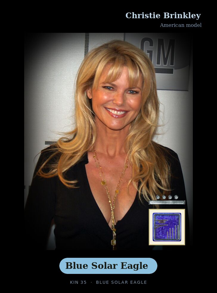 Christie Brinkley · Blue Solar Eagle