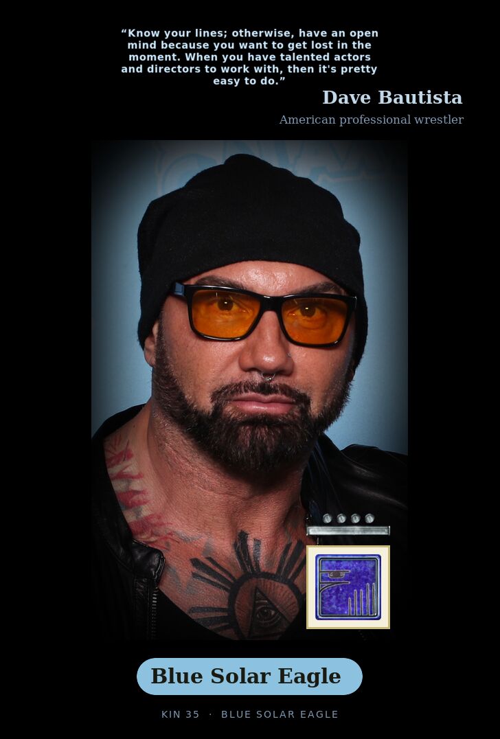 Dave Bautista · Blue Solar Eagle