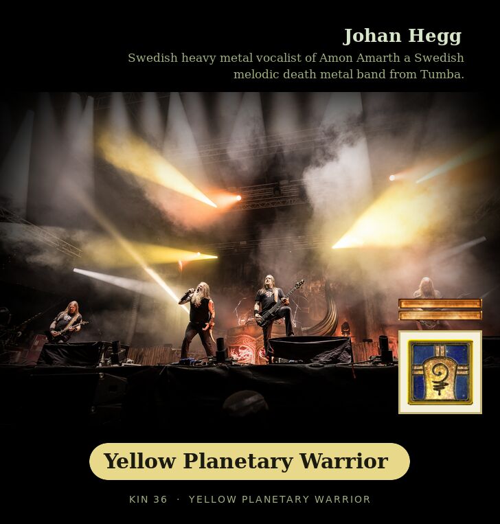 Johan Hegg · Yellow Planetary Warrior