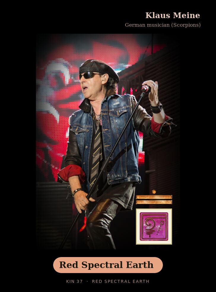 Klaus Meine · Red Spectral Earth