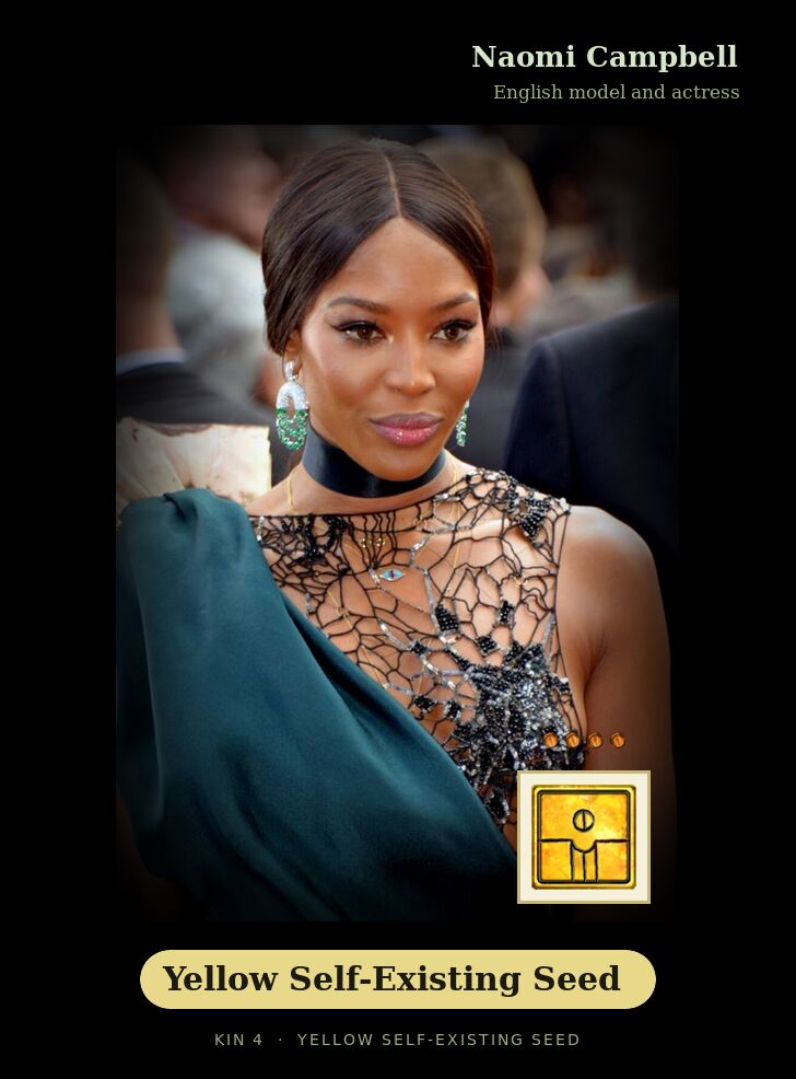 Naomi Campbell · Yellow Self-Existing Seed