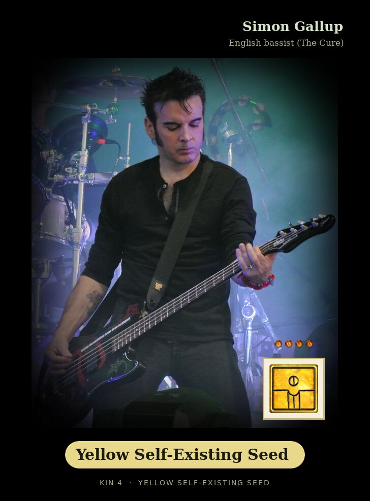 Simon Gallup · Yellow Self-Existing Seed