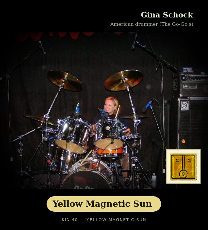 Gina Schock · Yellow Magnetic Sun
