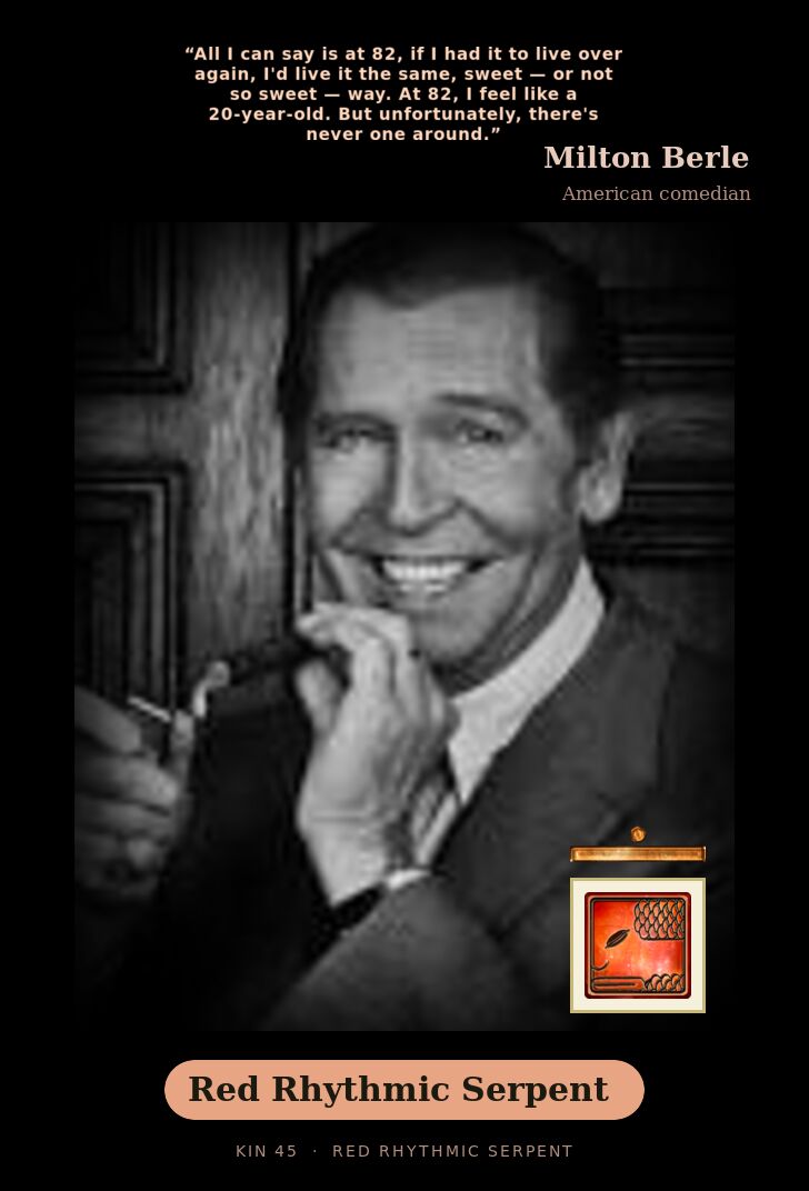 Milton Berle · Red Rhythmic Serpent