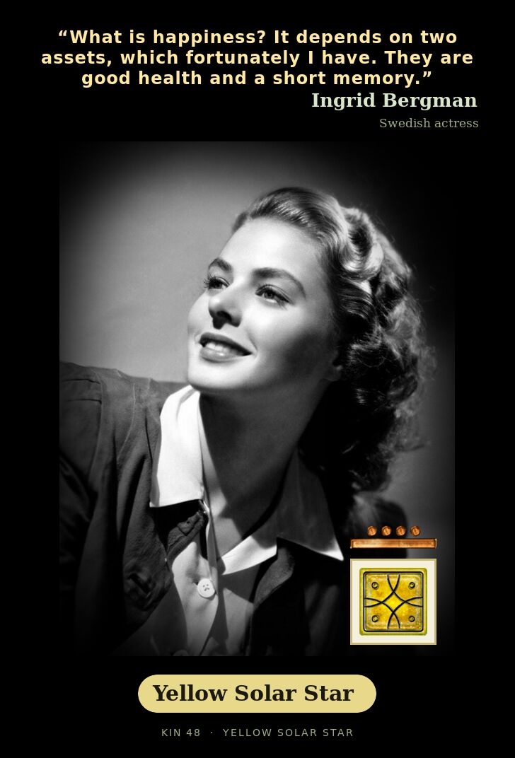 Ingrid Bergman · Yellow Solar Star