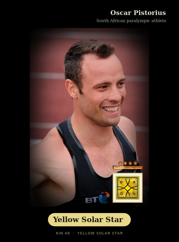 Oscar Pistorius · Yellow Solar Star