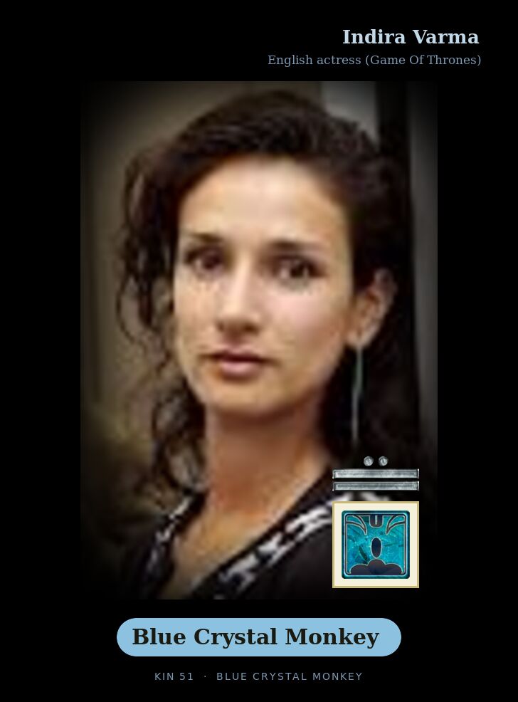 Indira Varma · Blue Crystal Monkey