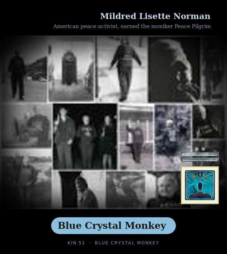 Mildred Lisette Norman · Blue Crystal Monkey