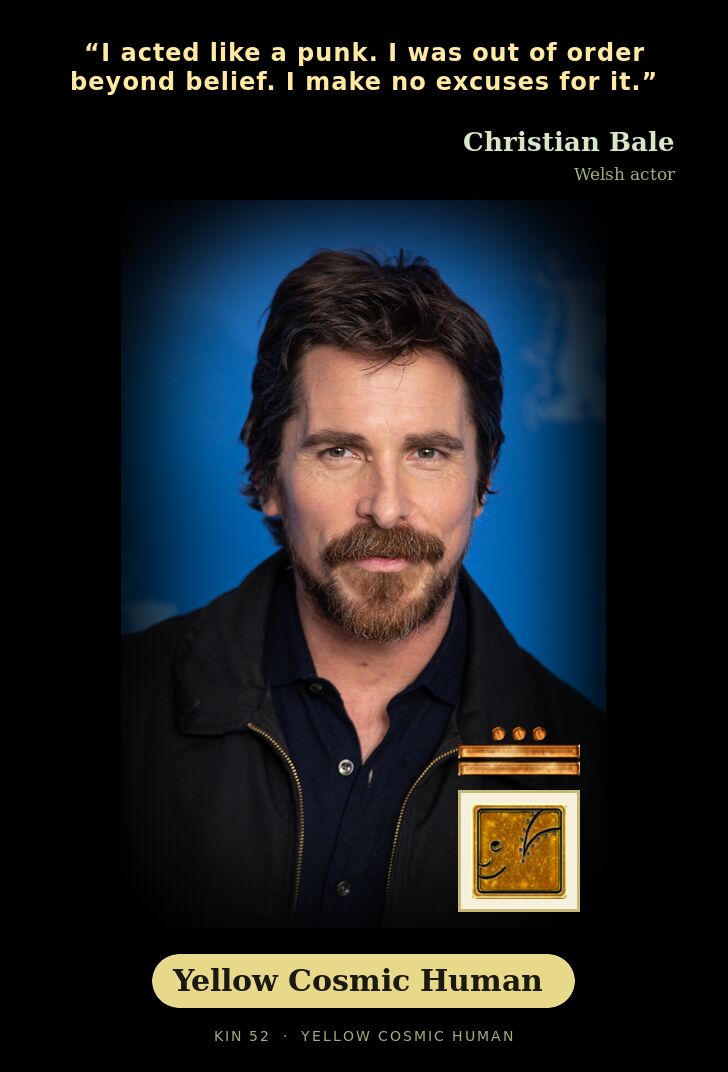 Christian Bale · Yellow Cosmic Human