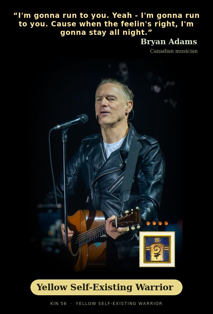 Bryan Adams · Yellow Self-Existing Warrior
