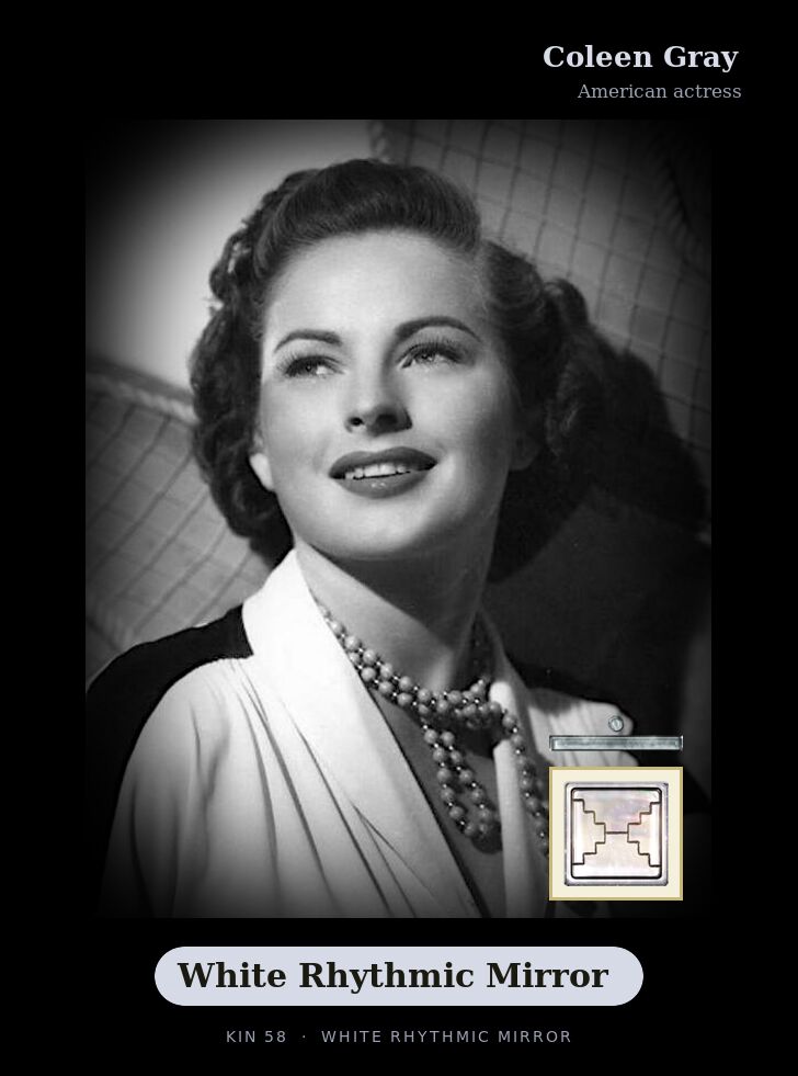 Coleen Gray · White Rhythmic Mirror