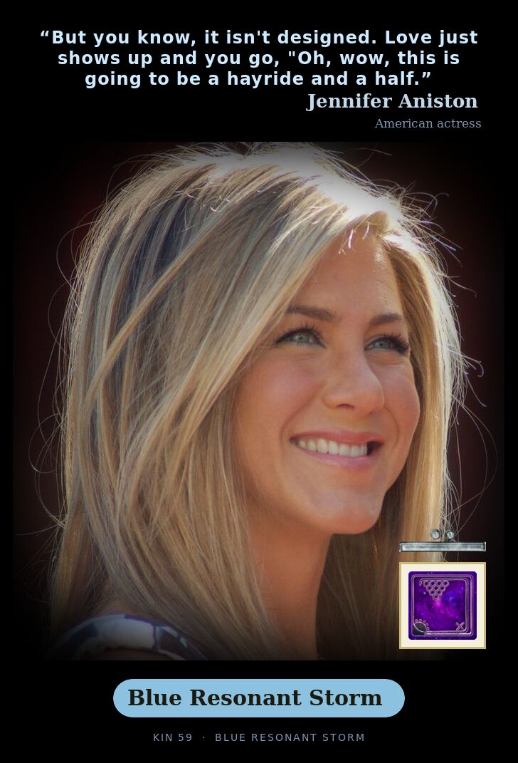 Jennifer Aniston · Blue Resonant Storm