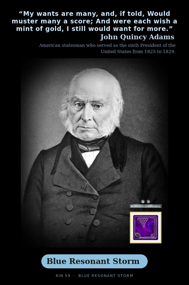 John Quincy Adams · Blue Resonant Storm