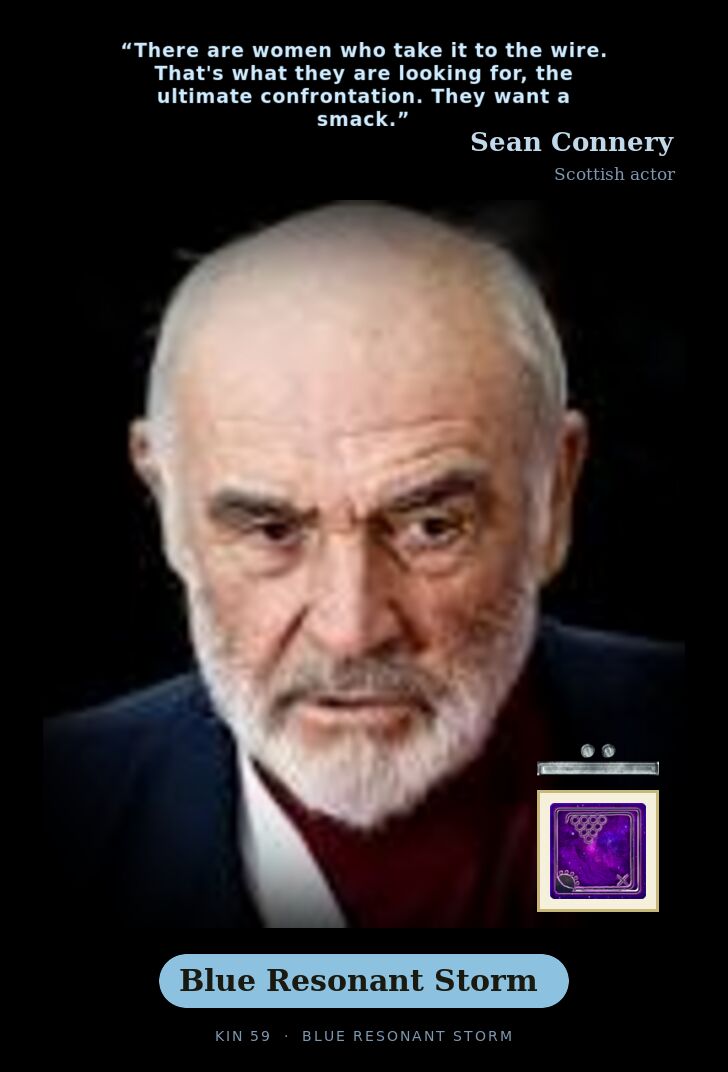 Sean Connery · Blue Resonant Storm