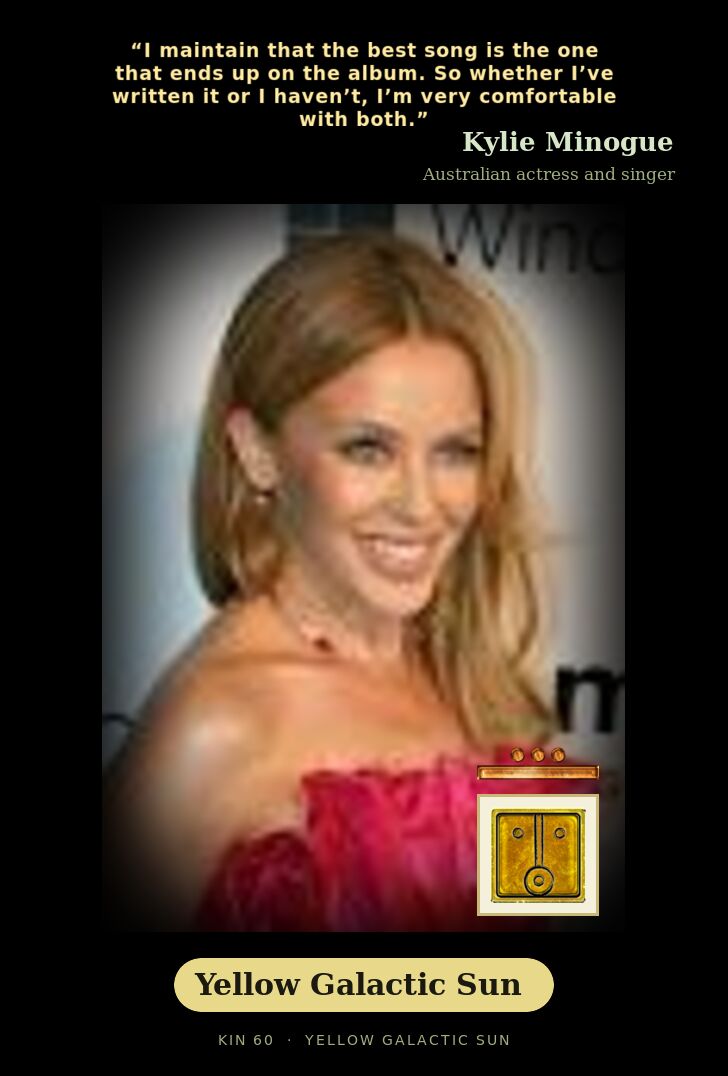Kylie Minogue · Yellow Galactic Sun