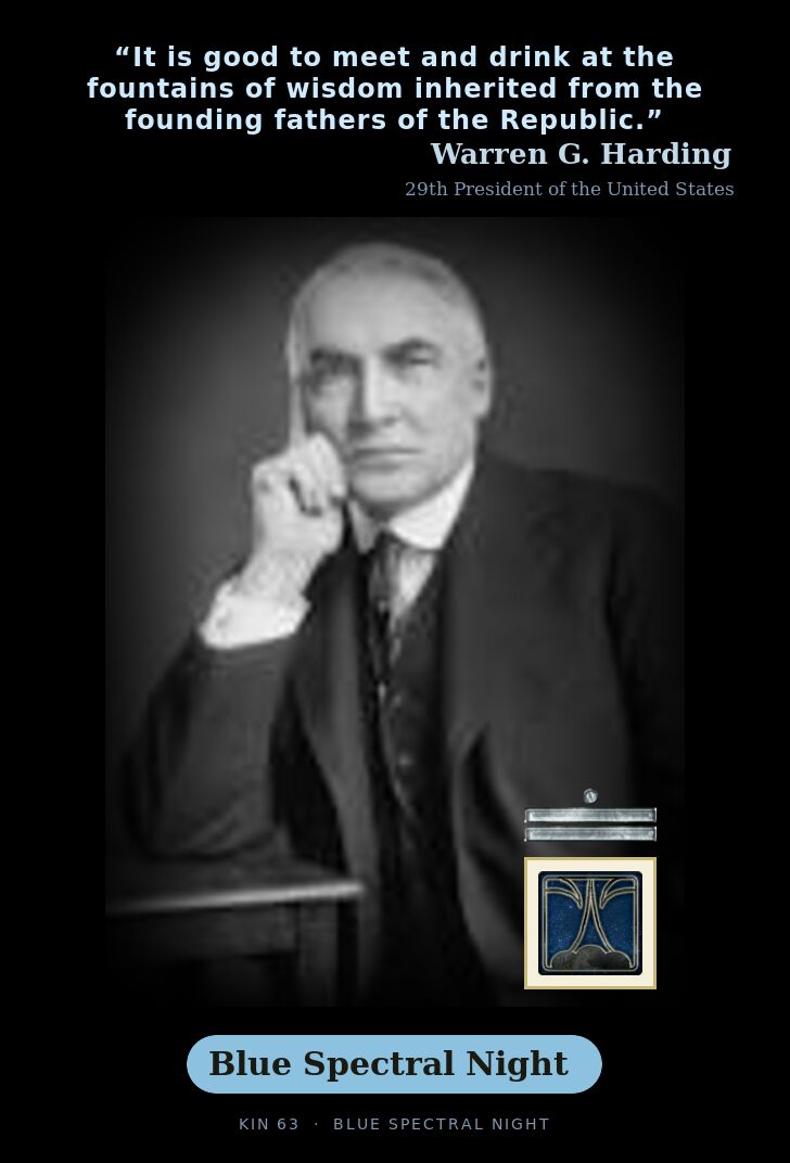 Warren G. Harding · Blue Spectral Night