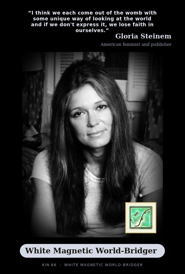 Gloria Steinem · White Magnetic World-Bridger